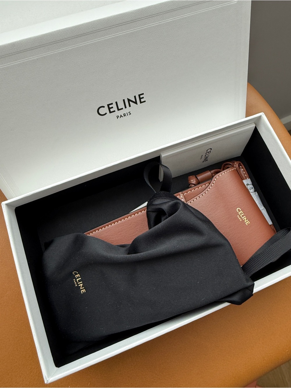 Celine Black Square Acetate Sunglasses with Gold Triomphe Emblem - Picture 4 of 6